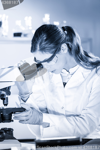 Image of Female health care researchers working in scientific laboratory.