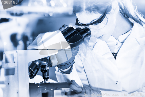 Image of Female health care researchers working in scientific laboratory.