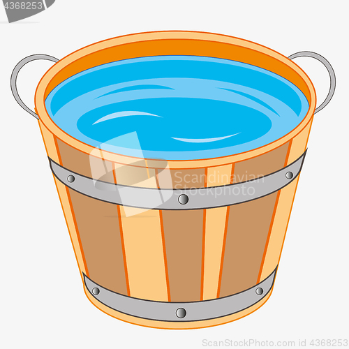 Image of Wooden pail with water