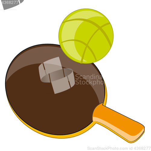 Image of Racket and ball for tennis