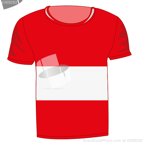 Image of T-shirt with flag latvia