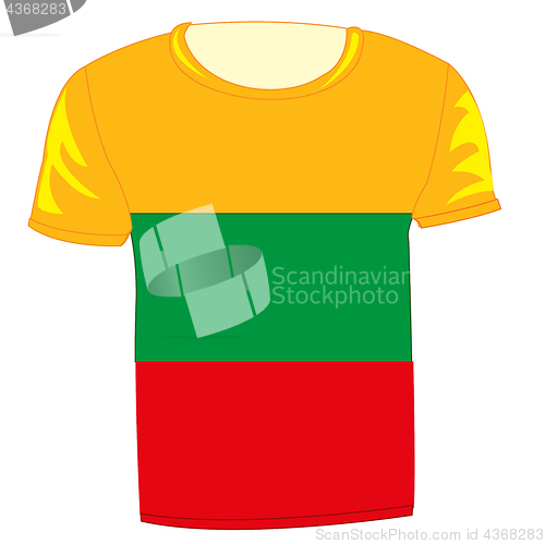 Image of Flag state lithuania on cloth