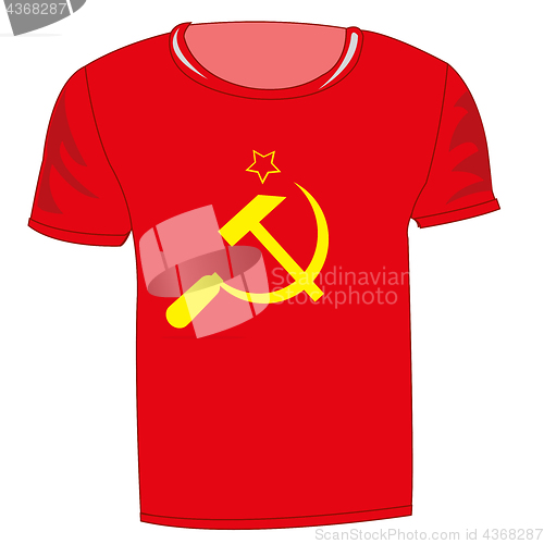 Image of T-shirt with symbol communism