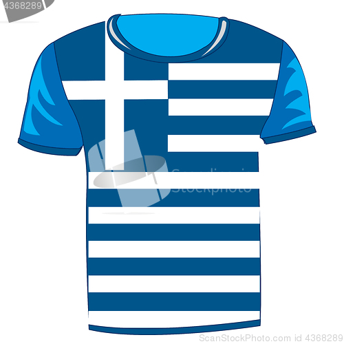 Image of T-shirt with flag greece