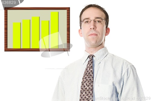 Image of Businessman With Financial Graph