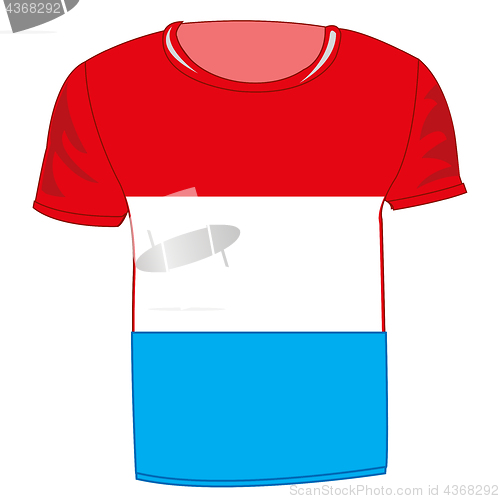 Image of T-shirt with flag luxembourg