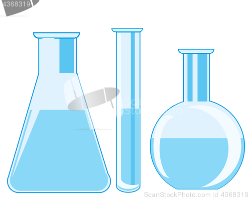 Image of Flasks and test tube laboratory