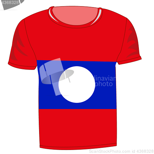 Image of T-shirt flag laos