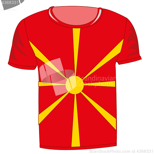 Image of T-shirt with flag Macedonia