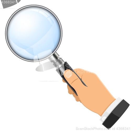 Image of Magnifying Glass in Hand