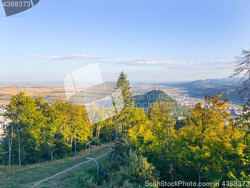 Image of Forest and the city in valley