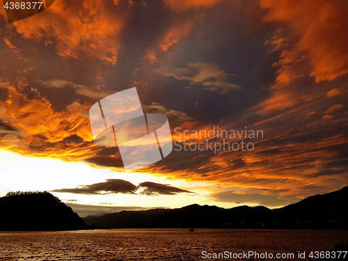 Image of Orange sky sunset