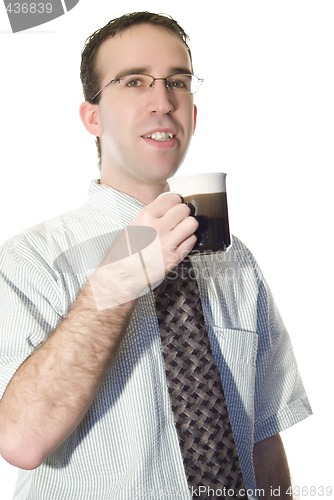 Image of Businessman Isolated Coffee Break