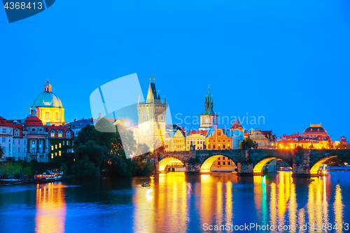 Image of Overview of Prague at night