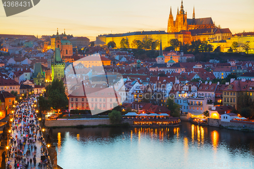 Image of Overview of Prague with St Vitus Cathedral