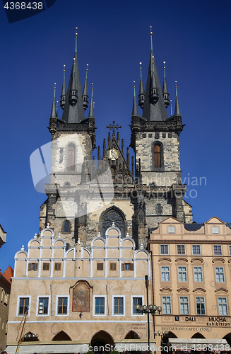 Image of PRAGUE, CZECH REPUBLIC - AUGUST 24, 2016: View of Church of our 