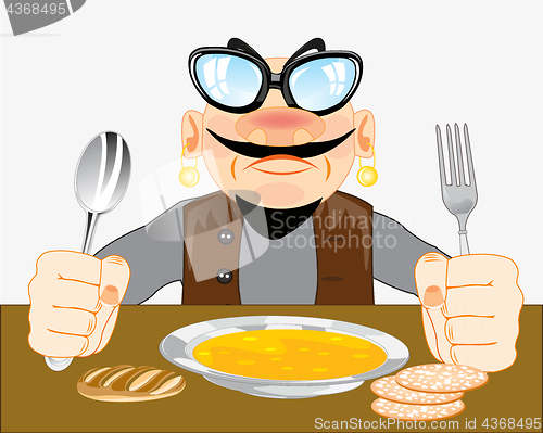 Image of Man for meal