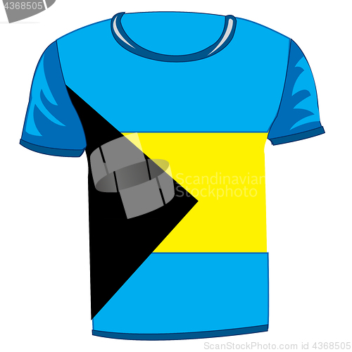 Image of T-shirt with flag of the Bahamas