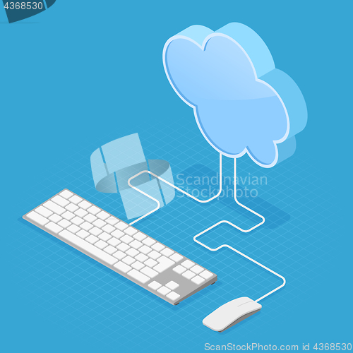 Image of Cloud Computing Technology Isometric