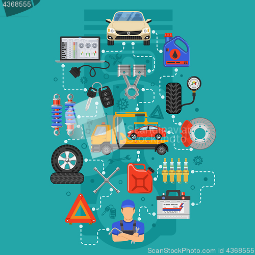 Image of Car Service Infographics