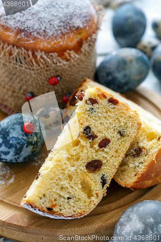 Image of Slice of Easter cake.