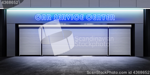 Image of modern closed car service