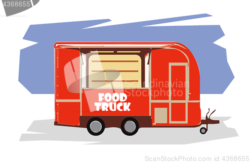 Image of illustration of food truck rastr
