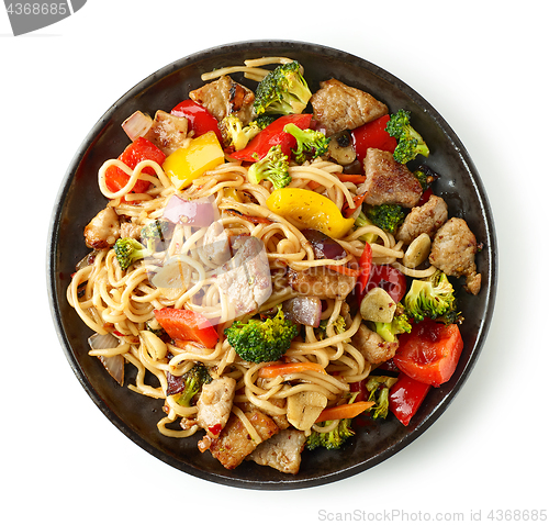 Image of Noodles with meat and vegetables