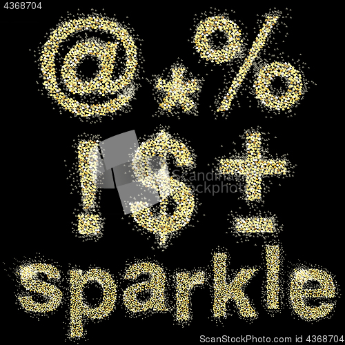 Image of Vector sparkle alphabeth