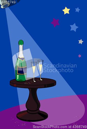 Image of wine on table