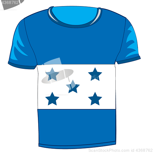 Image of T-shirt with flag Honduras