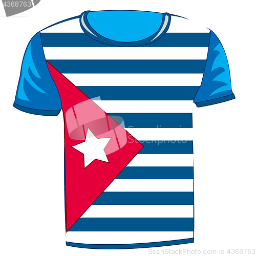 Image of T-shirt with flag Cuba