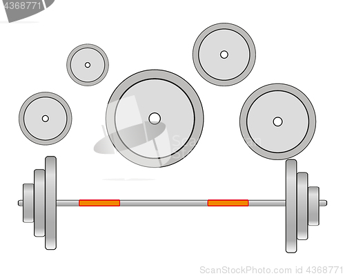 Image of Atheletic projectile barbell