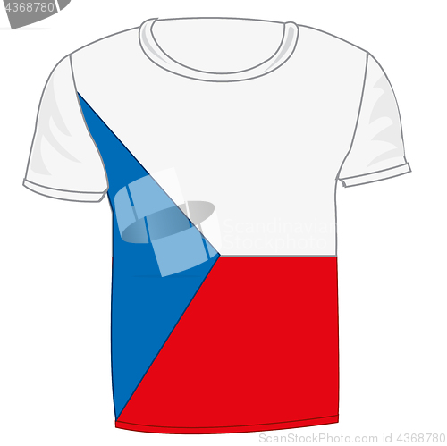 Image of T-shirt with flag Chech