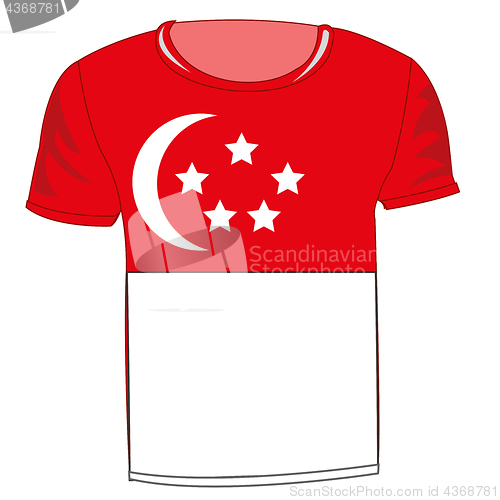Image of T-shirt flag Singapore