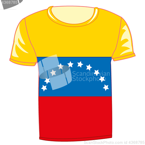 Image of T-shirt with flag Venezuela