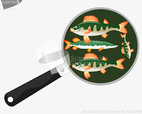 Image of Fish on griddle