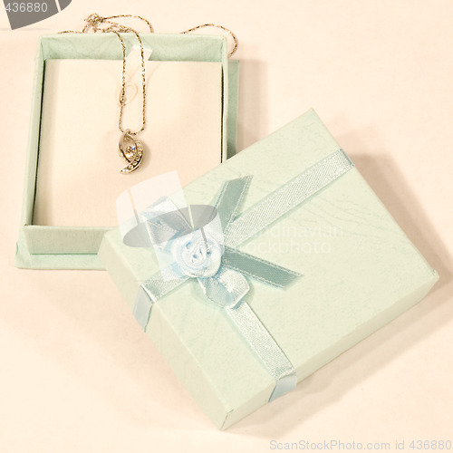 Image of Diamond Necklace In Small Gift Box