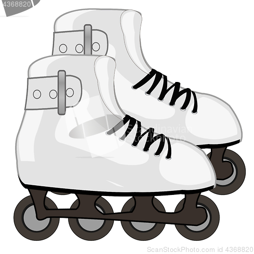 Image of Shoe with roller skates