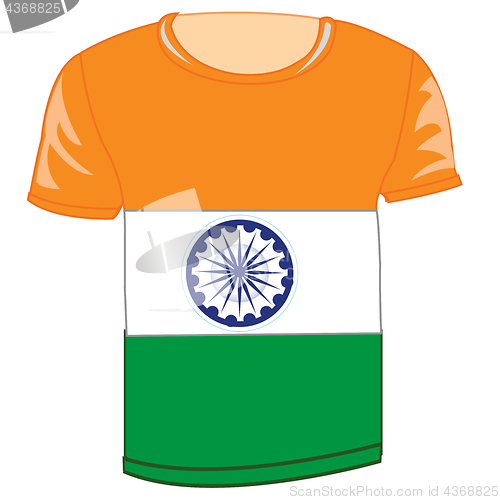 Image of T-shirt flag to India
