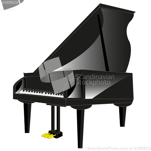 Image of Drawing of the music instrument piano