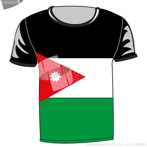 Image of T-shirt with flag Jordan
