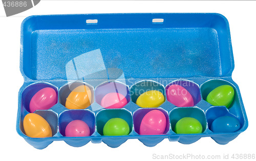 Image of Plastic Eggs in Egg Carton