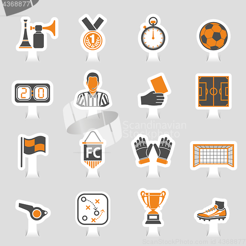 Image of Soccer Icon Sticker Set