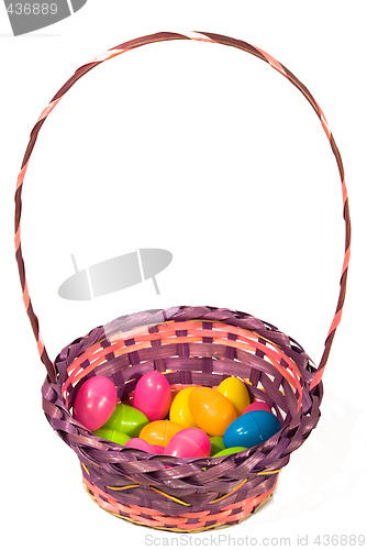 Image of Easter Eggs in an Easter Basket