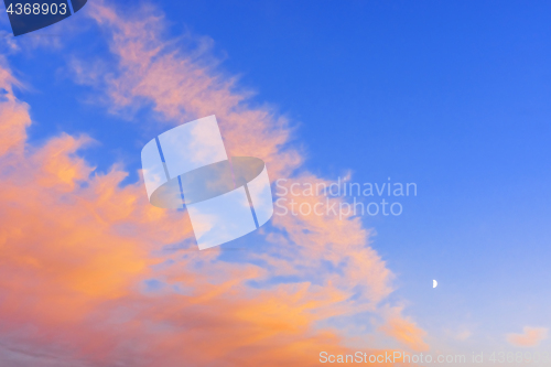 Image of Vivid blue and scarlet clouds at White Nights