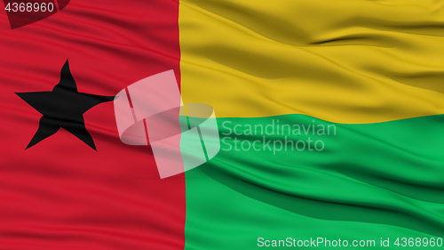 Image of Closeup Guinea Bissau Flag