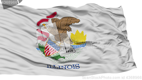 Image of Isolated Illinois Flag, USA state