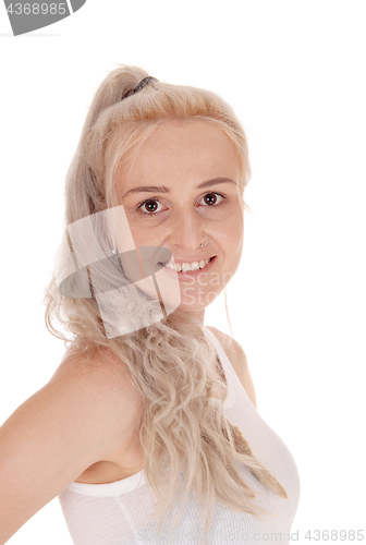 Image of Portrait of young blond woman