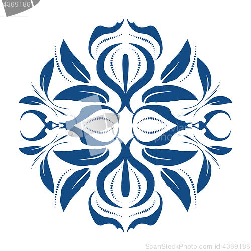 Image of Oriental vector round ornament with arabesques elements